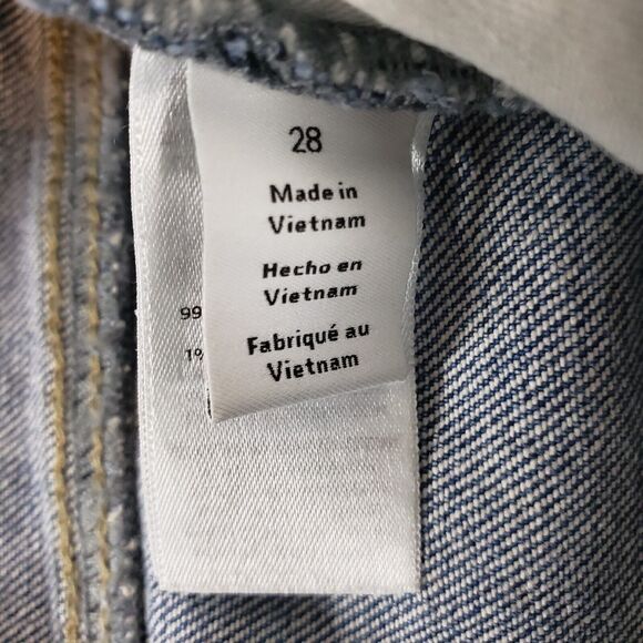 NEW!! Hale Bella SIZE 28 Embroidered High Rise Denim Jean Shorts Blue Festival - Picture 7 of 12